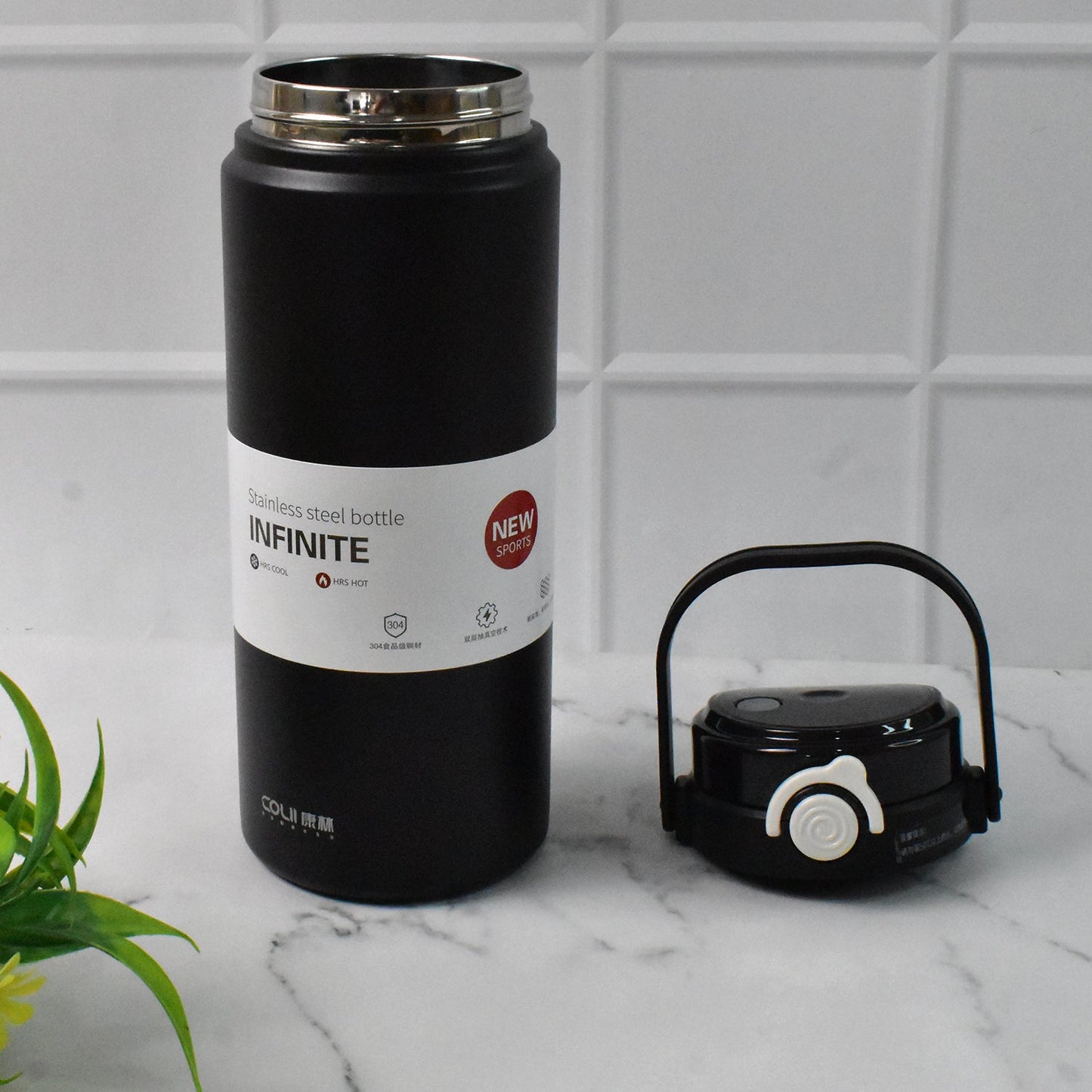 Stainless Steel Insulated Vacuum Bottle (1200ml / Mix Color)