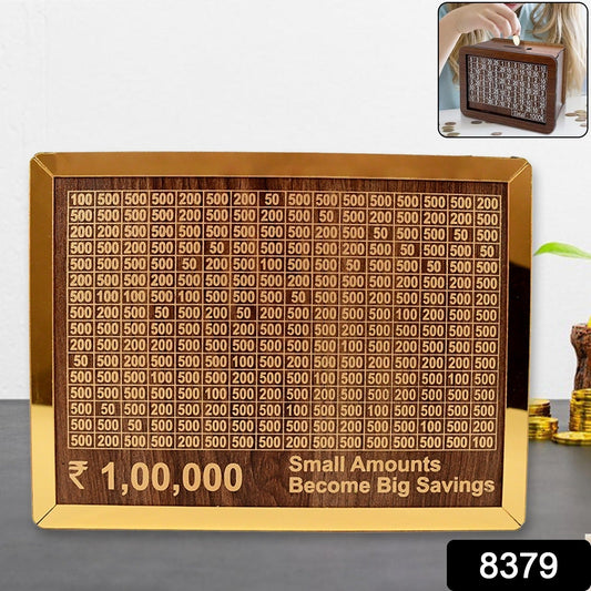 Wooden Money / Piggy Bank, Money Box (1 Pc / Pen Not Included)