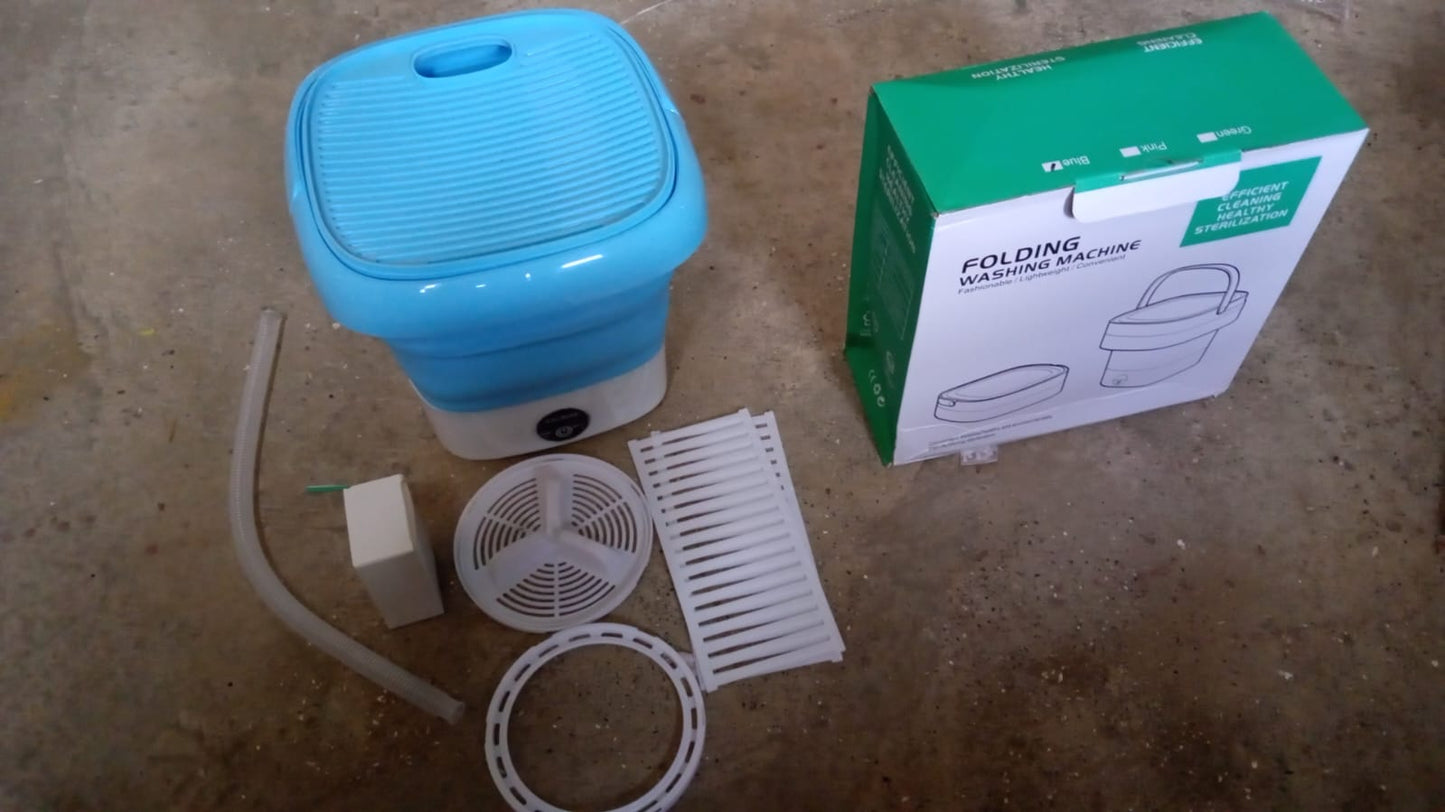 Portable Washing Machine, Mini Folding Washer and Dryer Combo, for Underwear, Socks, Baby Clothes, Travel, Camping, RV, Dorm, Apartment