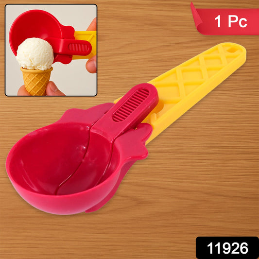 1-Piece Plastic Ice Cream & Watermelon Scooper with Trigger Dipper