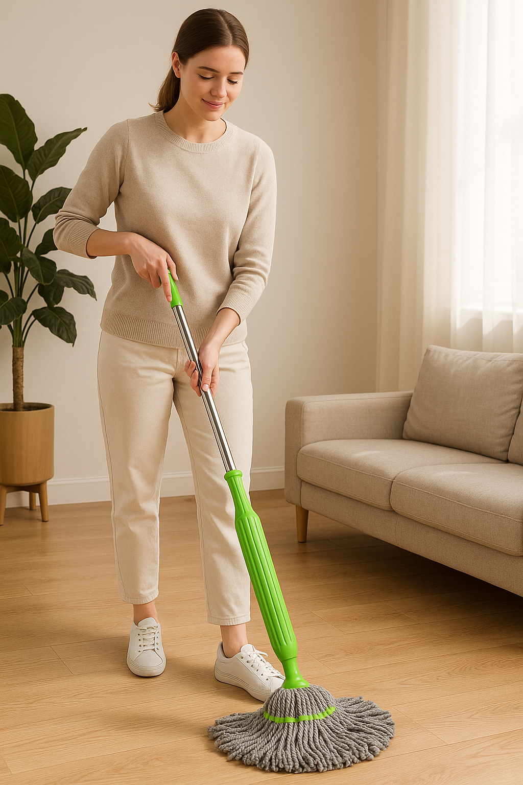 Self-twisting Water Rotating Mop