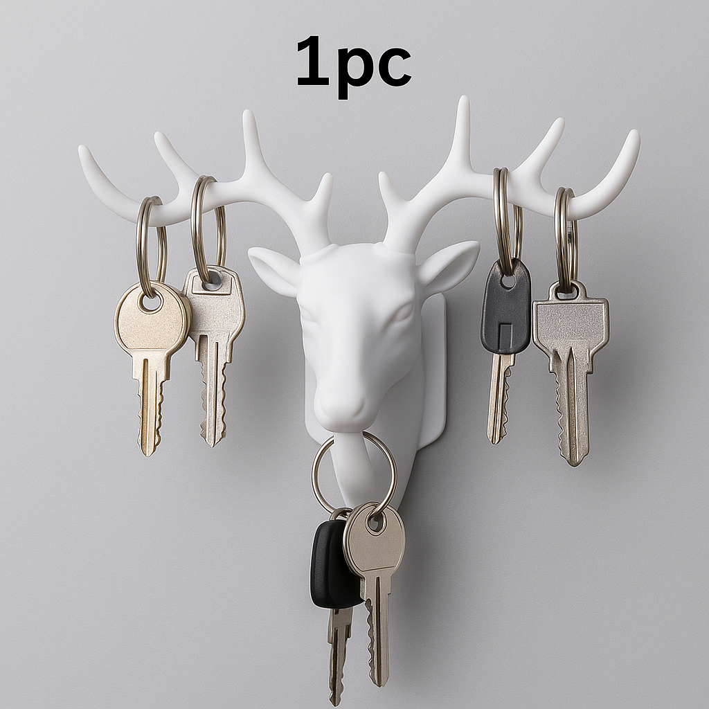 Hanging Hook- Self Adhesive Deer Head Hanging Hook (Pack of 1)