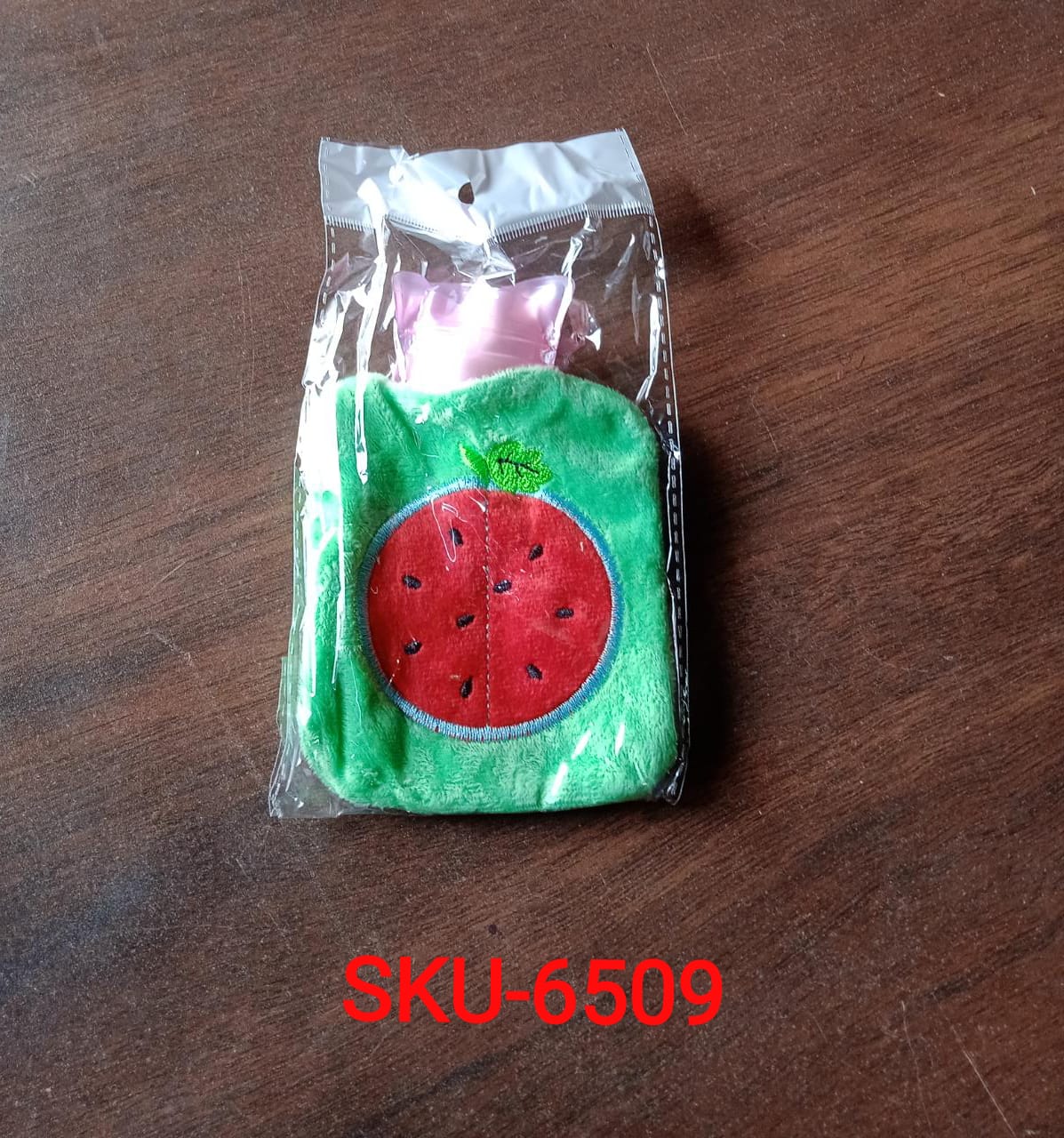 Watermelon Small Hot Water Bag with Cover – Pain Relief Warmer