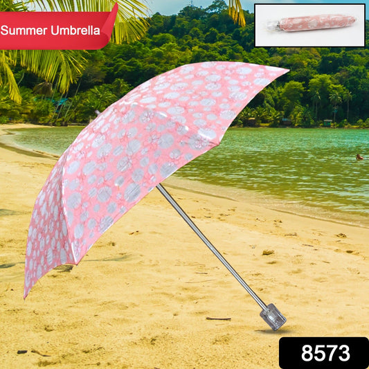 3-Fold Umbrella Summer Sun Protection Foldable Cute Umbrella || UV Protection Sun Umbrella || Travel Accessories || Umbrella for Children, Girls, and Boys (1 Pc)