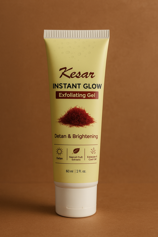 Kesar Instant Glow Exfoliating Gel - 60g Pack of 2