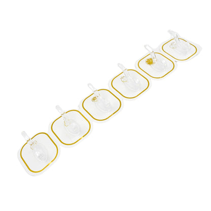 TRANSPARENT ADHESIVE WALL HOOK (6 PCS SET)