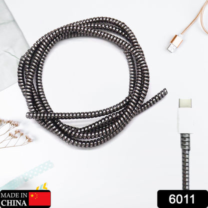 Metallic Cable Protector for Cords & Headphones (Spiral Wrap)