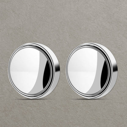 360DEGREE BLIND SPOT ROUND WIDE ANGLE ADJUSTABLE CONVEX REAR VIEW MIRROR - PACK OF 2