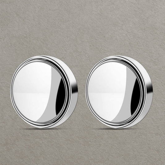 360DEGREE BLIND SPOT ROUND WIDE ANGLE ADJUSTABLE CONVEX REAR VIEW MIRROR - PACK OF 2