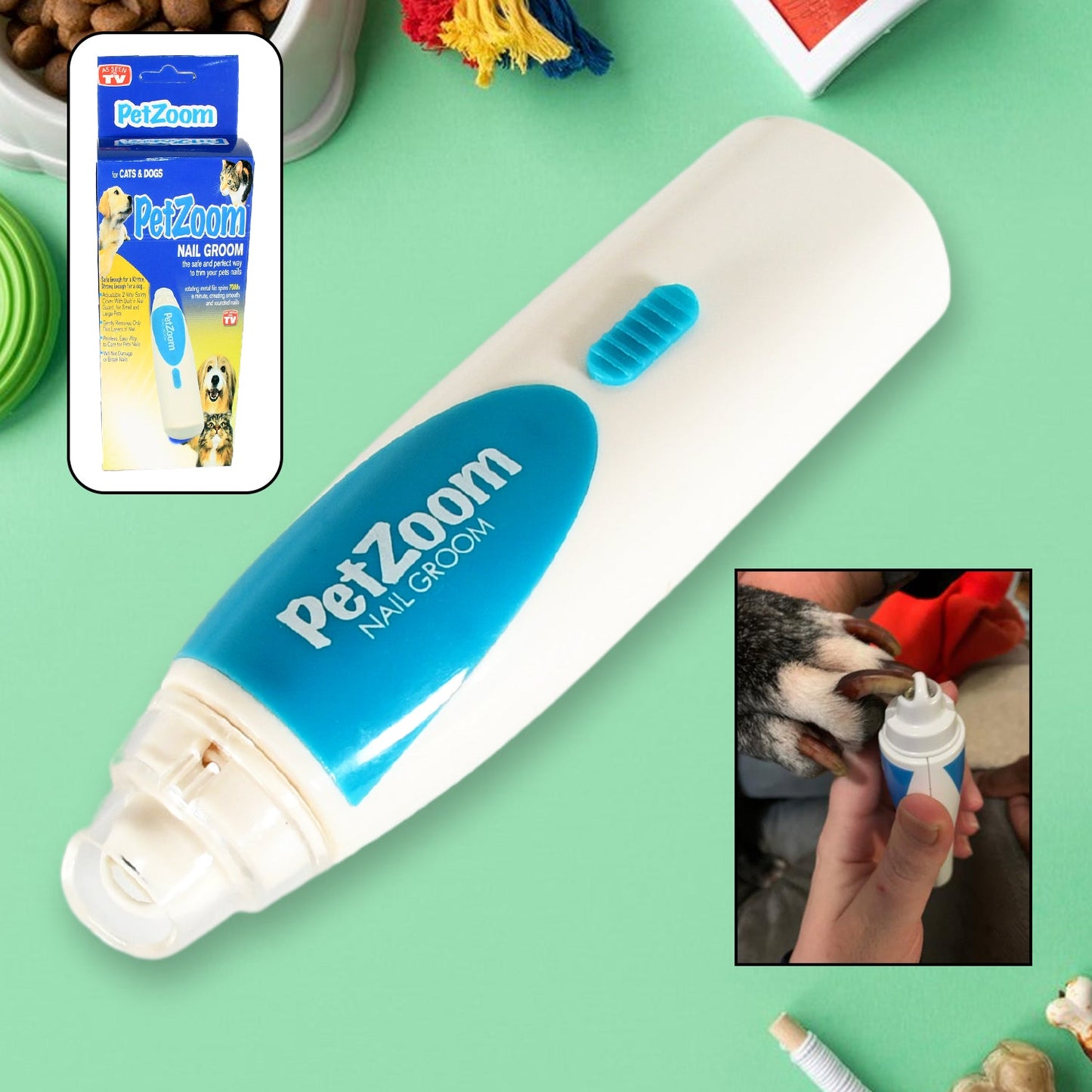 Electric Pet Nail Paw Trimmer, Clipper for Dogs and Cats – Cordless Nail Grinding Grooming Tool (1 Pc / Battery Not Included)