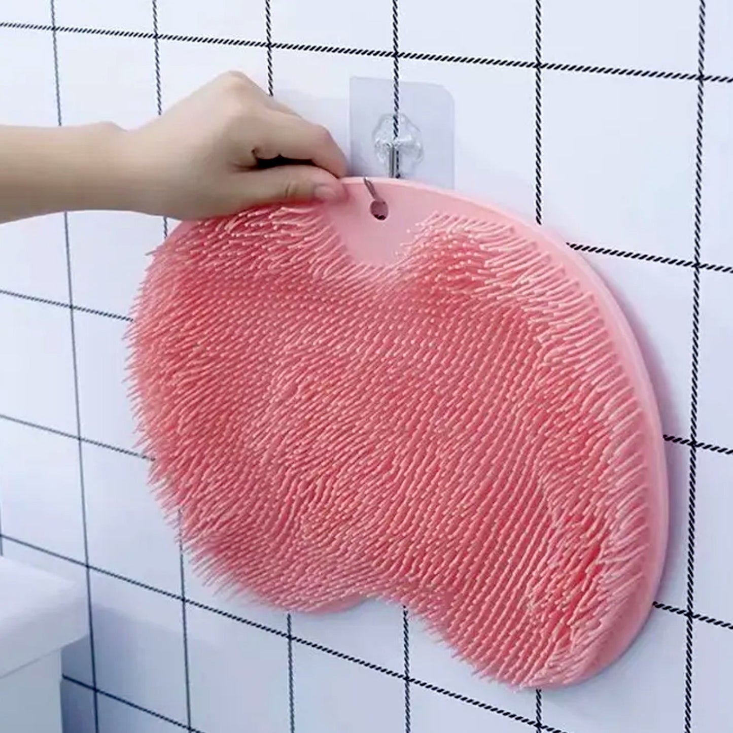 Silicone Bath Massage Cushion – Suction Cup Exfoliating Foot Scrubber & Mat