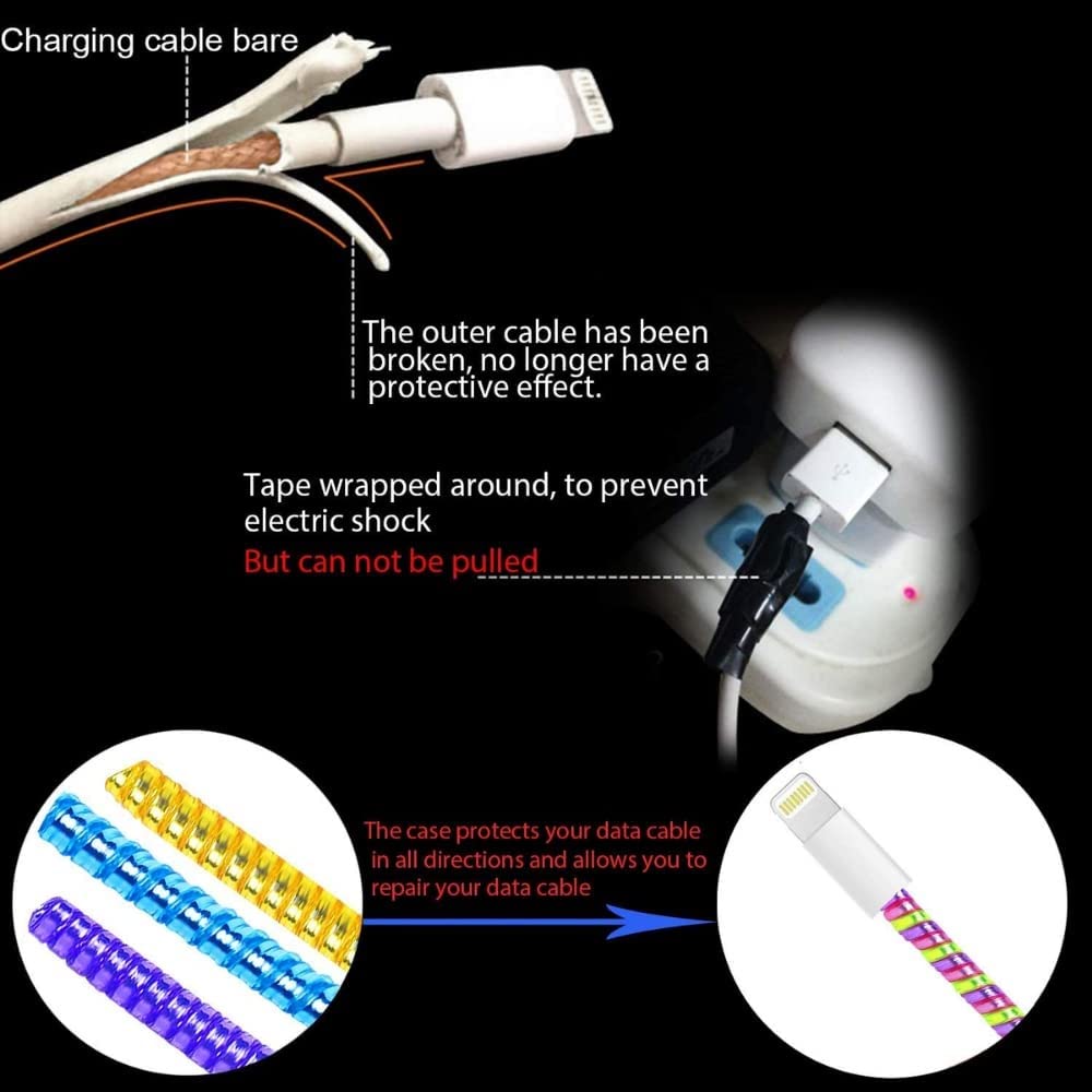 Metallic Cable Protector for Cords & Headphones (Spiral Wrap)