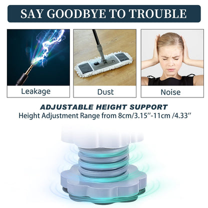 Adjustable Anti-Vibration Washing Machine Support Stand – Non-Slip PVC Lifting Stand (4 Pc Set)