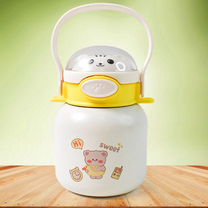 Stainless Steel Kltten / Bottle Vacuum Insulated Cup With Handle & Strap (700 ML)