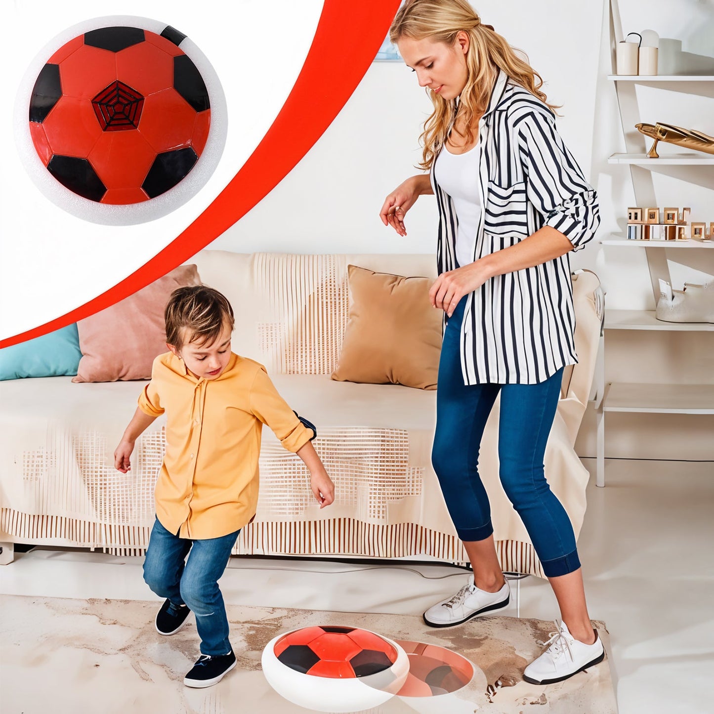 TTG Hover Soccer Ball Toy with Foam Bumper