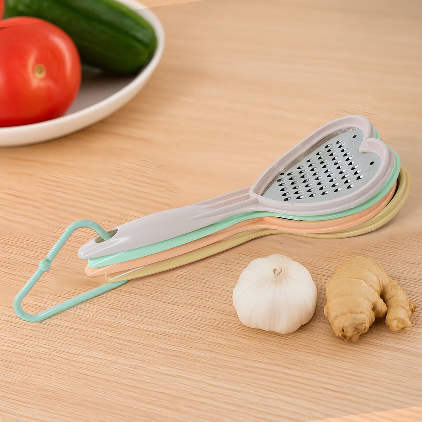Heart Grater Set and Heart Grater Slicer Used Widely for Grating and Slicing of Fruits, Vegetables, Cheese Etc. Including All Kitchen Purposes.