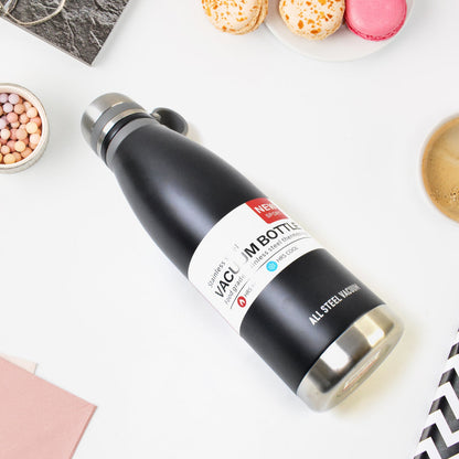 Stainless Steel Vaccum Insulation Water Bottle (1000ml Approx / Mix Design)