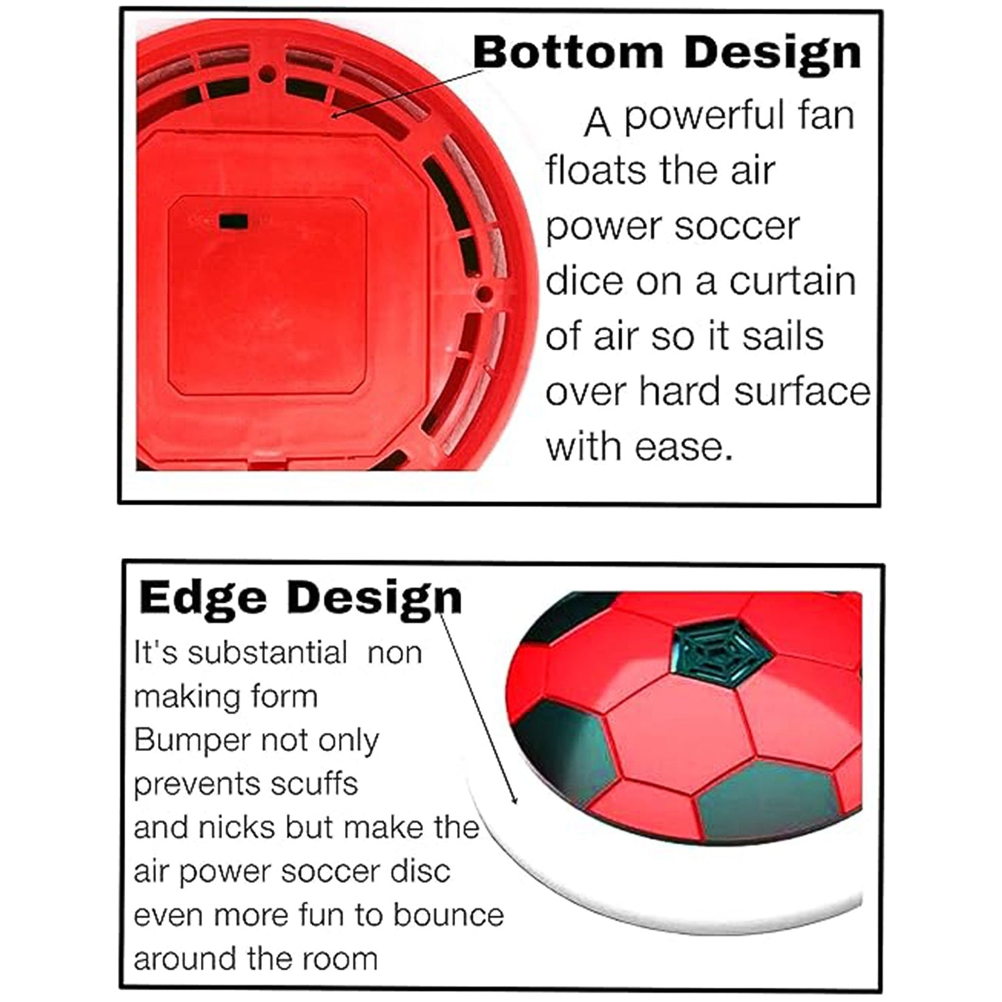 TTG Hover Soccer Ball Toy with Foam Bumper