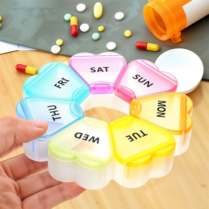 7-Day Round Weekly Pill Organizer Box (1 Pc)