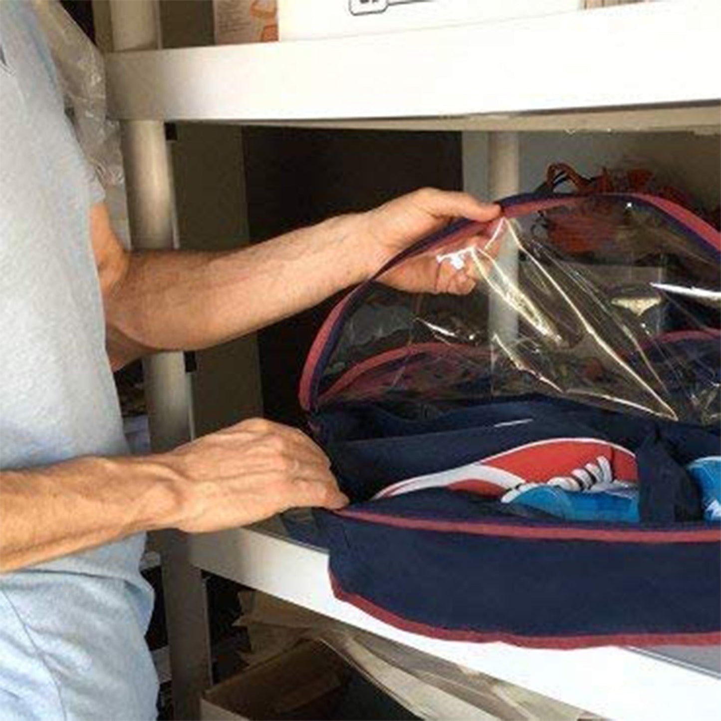 Round Foldable Shoe Organizer Bag 12-Section