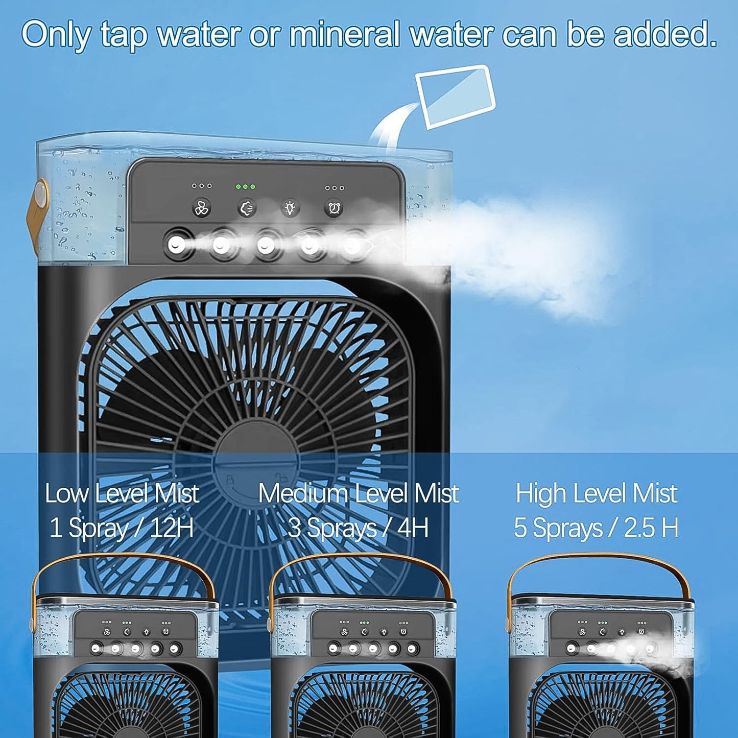 Portable USB Rechargeable Mini Cooling Fan (1 Pc)