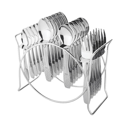 Stainless Steel Cutlery Set with Elegant Storage Stand (24 Pc)