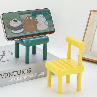 Mini Chair Mobile Phone Holder – Portable & Stylish Stand for All Smartphones, Ideal for Desk & Office Use (1 Pc)