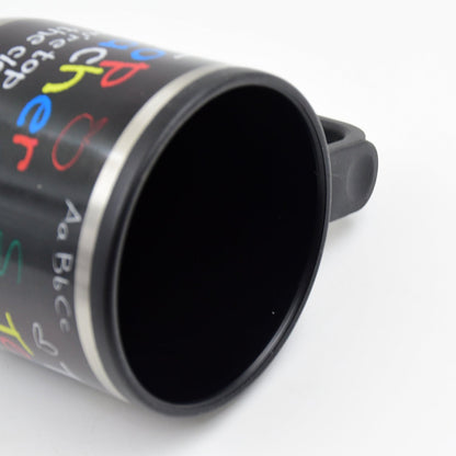 Stainless Steel Insulated Travel Mug - Double-Walled Vacuum Cup with Lid & Handle