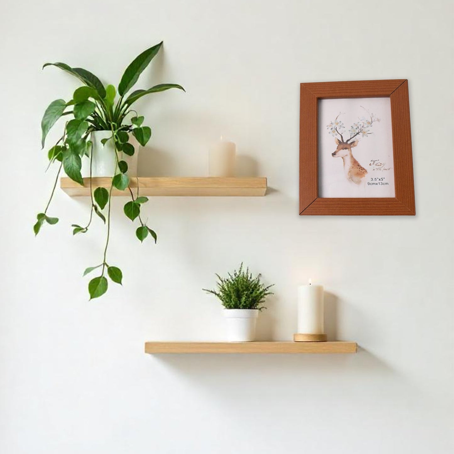Creative Solid Wooden Photo Frame (Mix Design &amp; Size / 1 Pc)