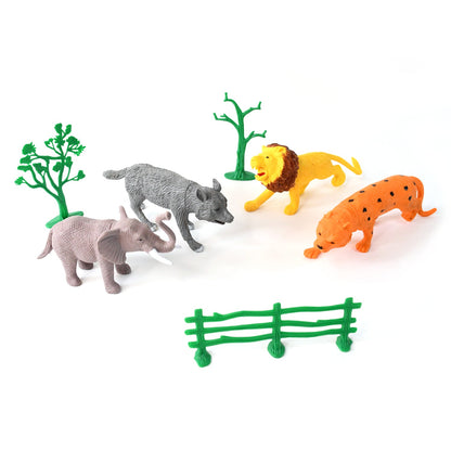TTG Small Wild Animal Toy Set for Kids (Pack of 4 Animals)