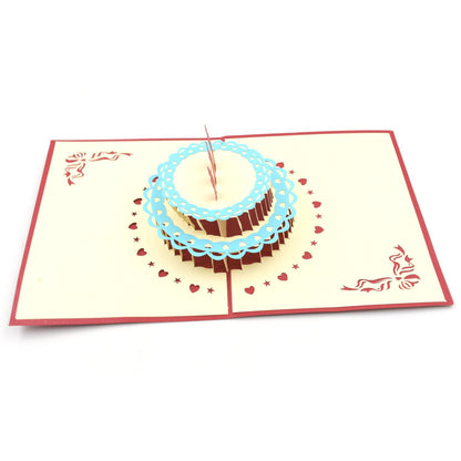 3D -up birthday card with festive theme