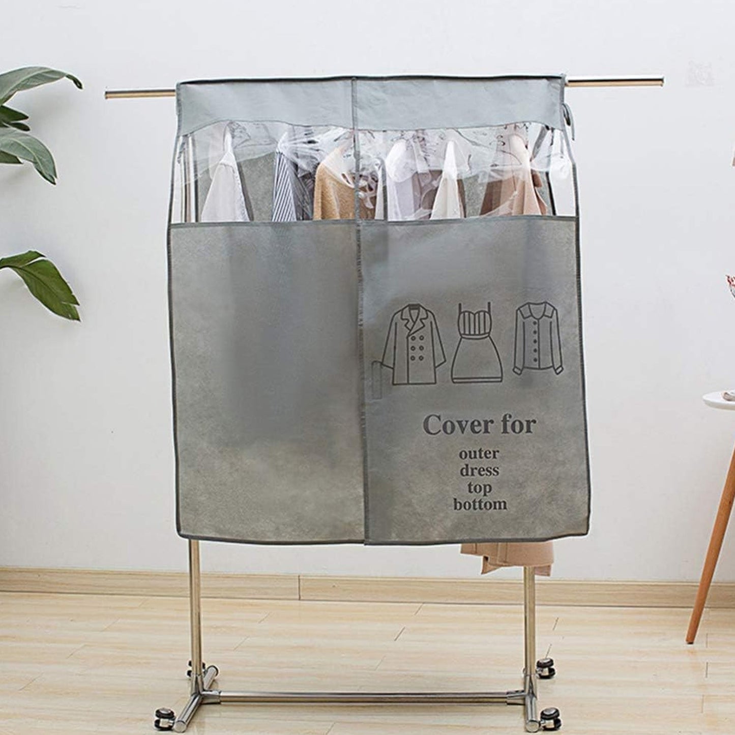 Hanging Garment Dust Cover for Clothes Rack (1 Pc)