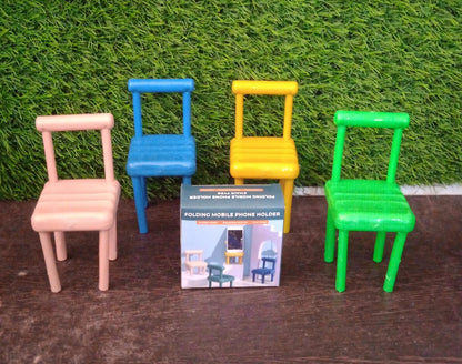 Mini Chair Mobile Phone Holder – Portable & Stylish Stand for All Smartphones, Ideal for Desk & Office Use (1 Pc)