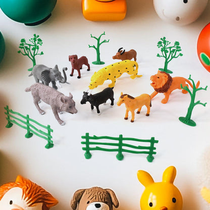 Animal Kingdom Plastic Toy Set for Kids (14 PC)