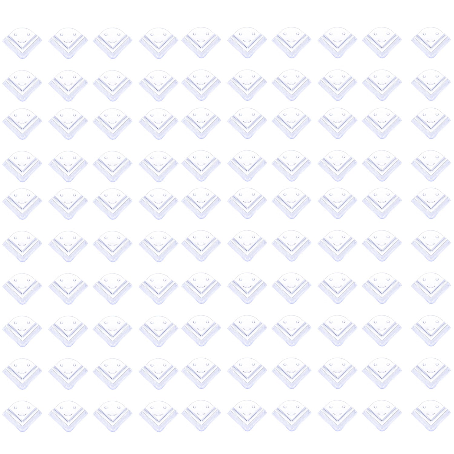 Pack of 100 table corner edge protectors for child safety