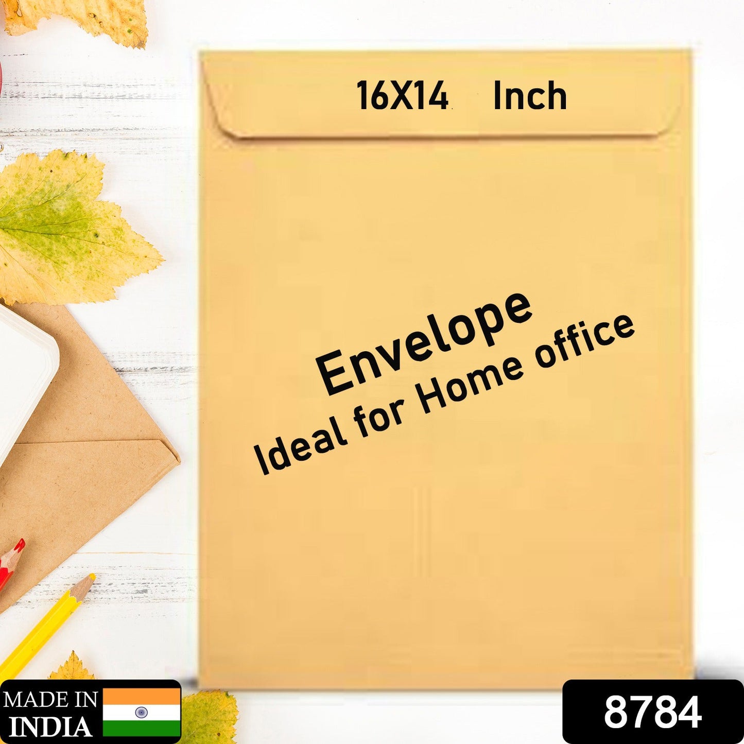 Brown Kraft Envelope for Invitations & Office Use (1 Pc, 16x14 Inch)
