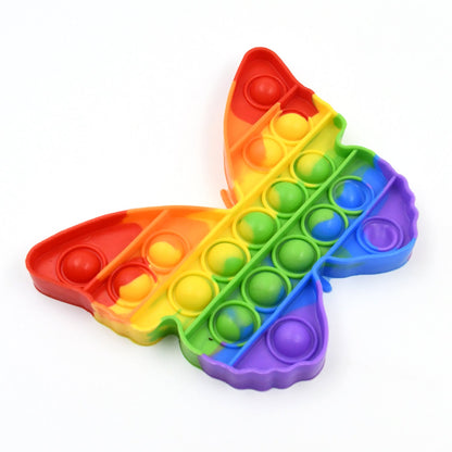Fidget Toy Push  Bubble Fidget Sensory Toy for Kids and Adults Fidget per Stress Reliever Sensory Fidget pers (Butterfly & Car Shape / 1 Pc)