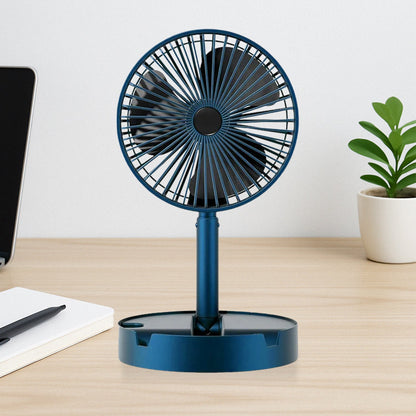 Adjustable Portable Desktop Fan - Telescopic Silent Personal Cooling for Office & Travel (Battery Not Include)
