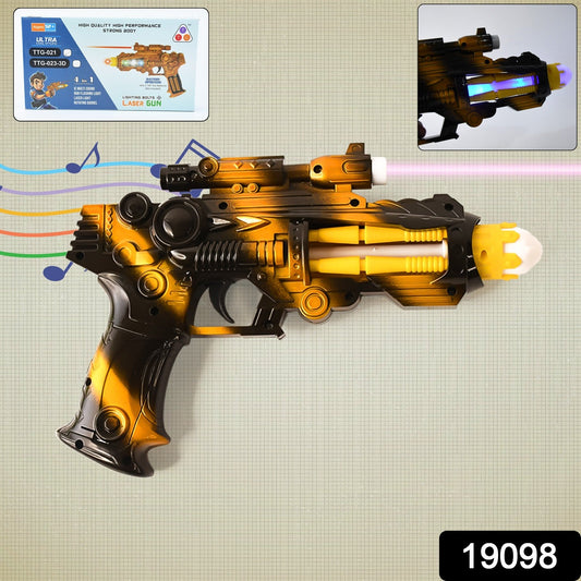 TTG LED Laser Gun Toy – Battery Operated Space Blaster with Flashing Lights & Sound (1 Set)