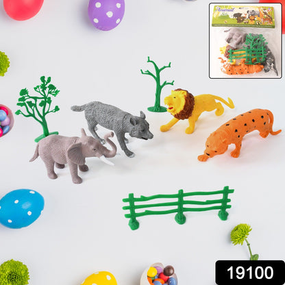 TTG Small Wild Animal Toy Set for Kids (Pack of 4 Animals)
