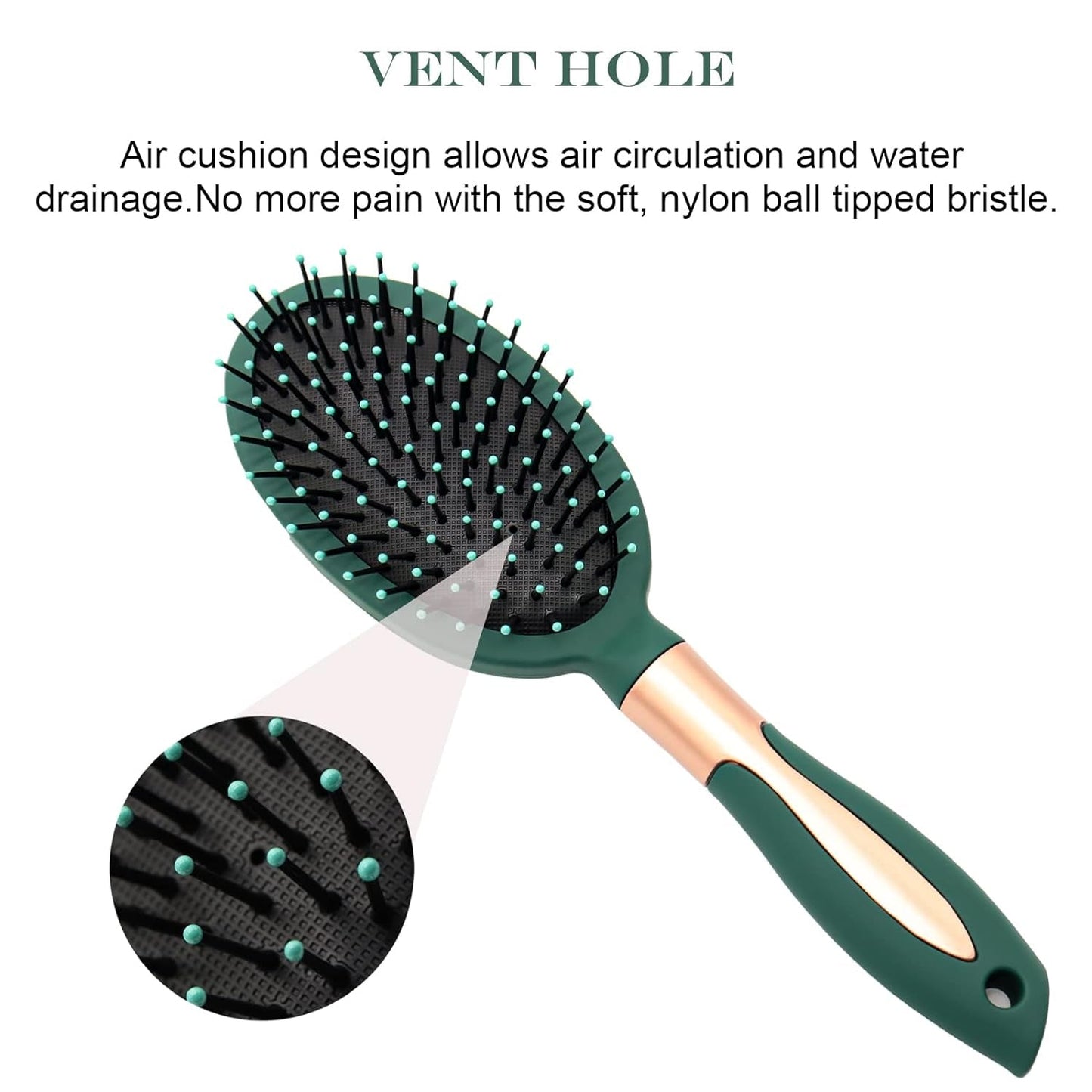 Massage Comb, Air Cushion Massage Hair Brush Ergonomic Matt Disappointment for Straight Curly Hair Cushion Curly Hair Comb for All Hair Types, Home Salon DIY Hairdressing Tool  (1 Pc), Hair accessories