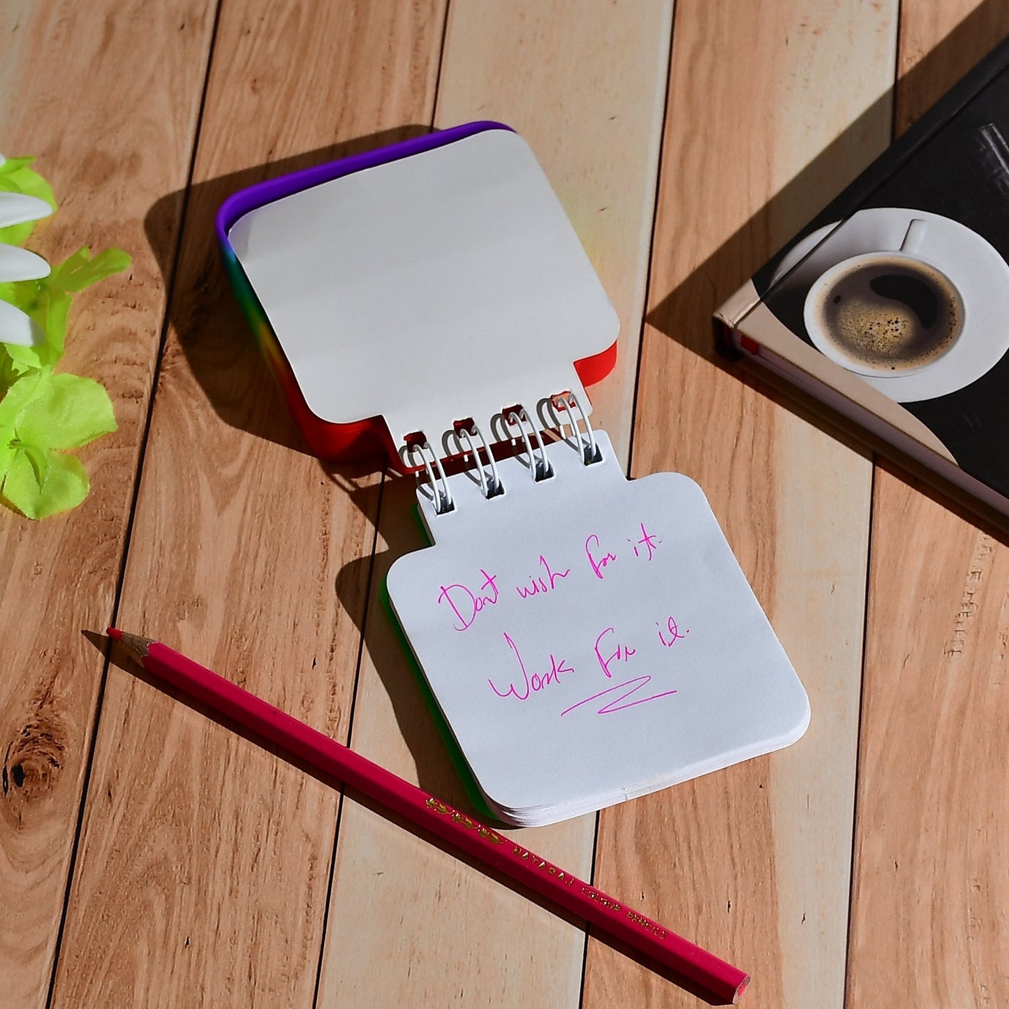 Fidget notebook with bubble push 
