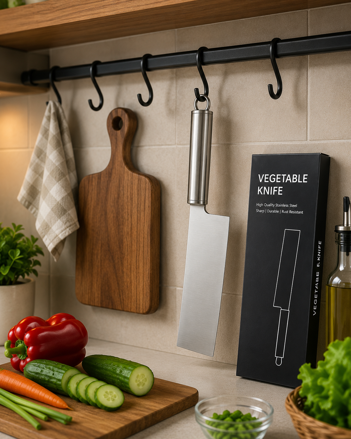 Premium Stainless Steel Vegetable Cleaver Knife Set – Pack of 2 | Multipurpose Kitchen Knives for Chopping, Slicing & Dicing