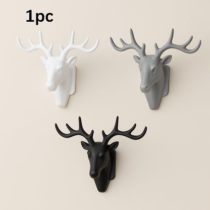 Hanging Hook- Self Adhesive Deer Head Hanging Hook (Pack of 1)