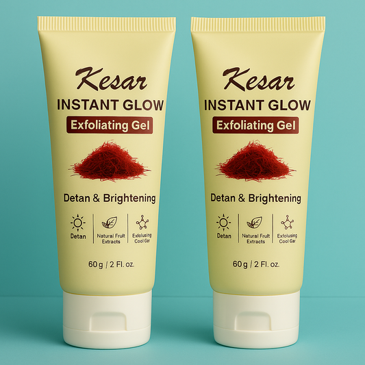 Kesar Instant Glow Exfoliating Gel - 60g Pack of 2