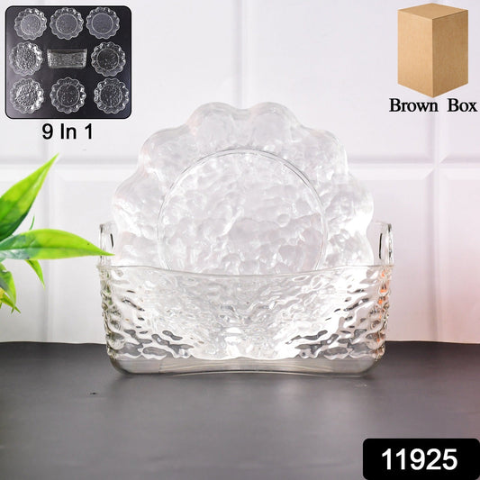 9 in 1 Plastic Bowl With Serving Tray / Plates Set