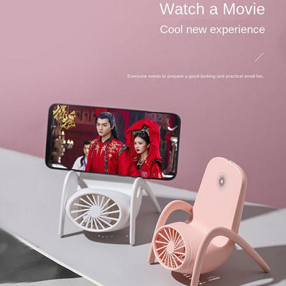 Portable Mobile Phone Holder Fan – Handheld, Multi-Function (Battery Not Include)