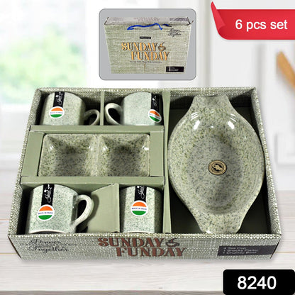 Sunday Funday 6-Piece Tea Set – Platter & Dual Bowl