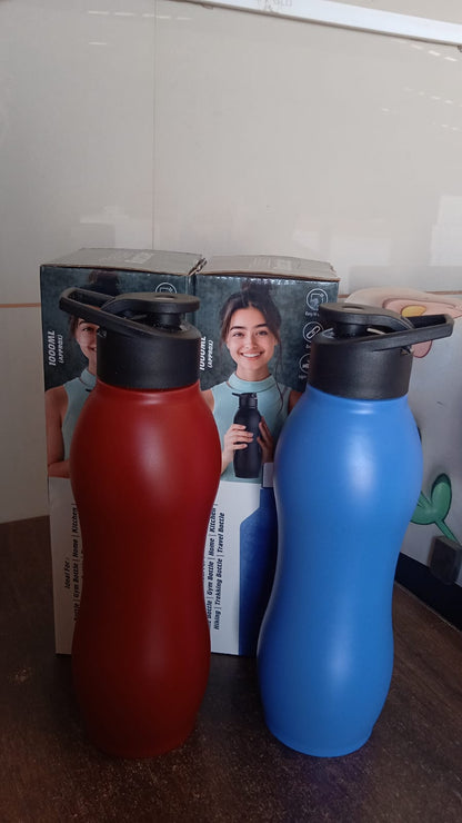 Stainless Steel Water Bottle (1000ML / Mix Colour / 1 Pc / Matte)