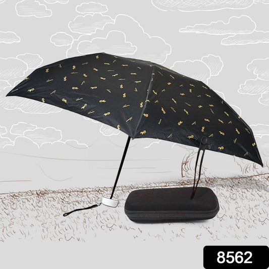 3-Fold Cute Umbrella – Sun & Rain Protection, UV Shield (1 Pc / With Zip Case)